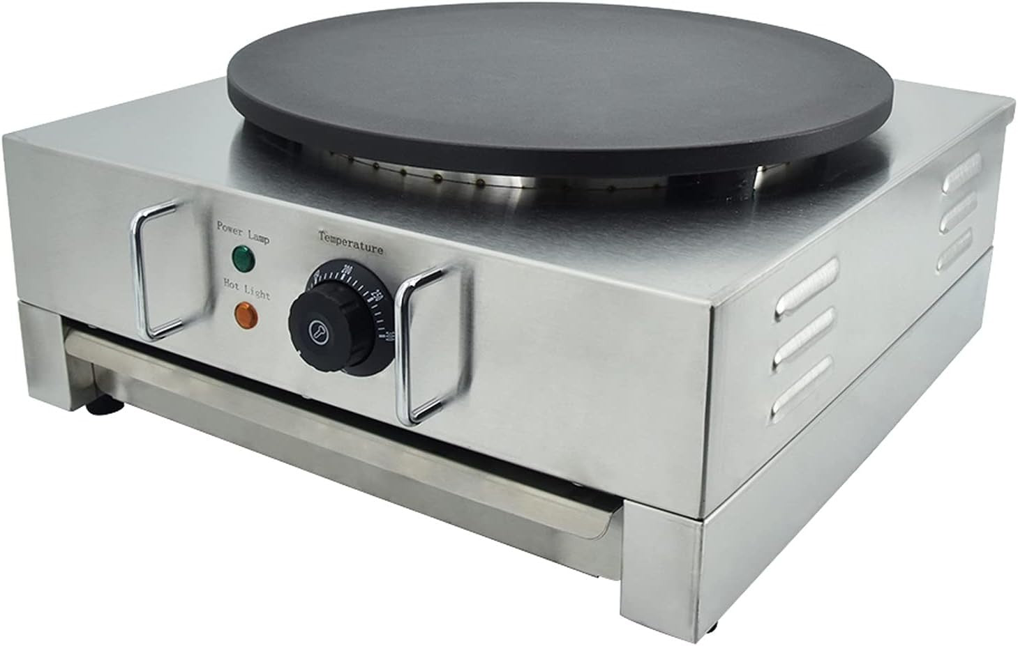 40cm Commercial Electric Crepe Maker 2800W Non-Stick Stainless Steel Griddle