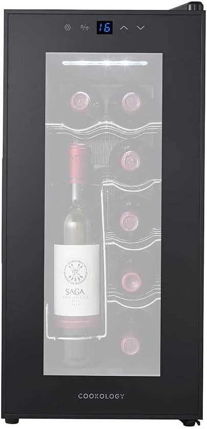 10 Bottle Wine Cooler Fridge Digital Temperature Control Quiet Countertop
