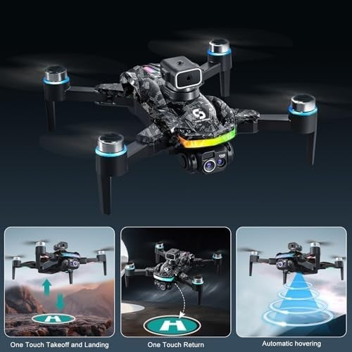 OBEST Mini Drone 1080P Camera Foldable RC Quadcopter 2.4" Screen 2 Batteries