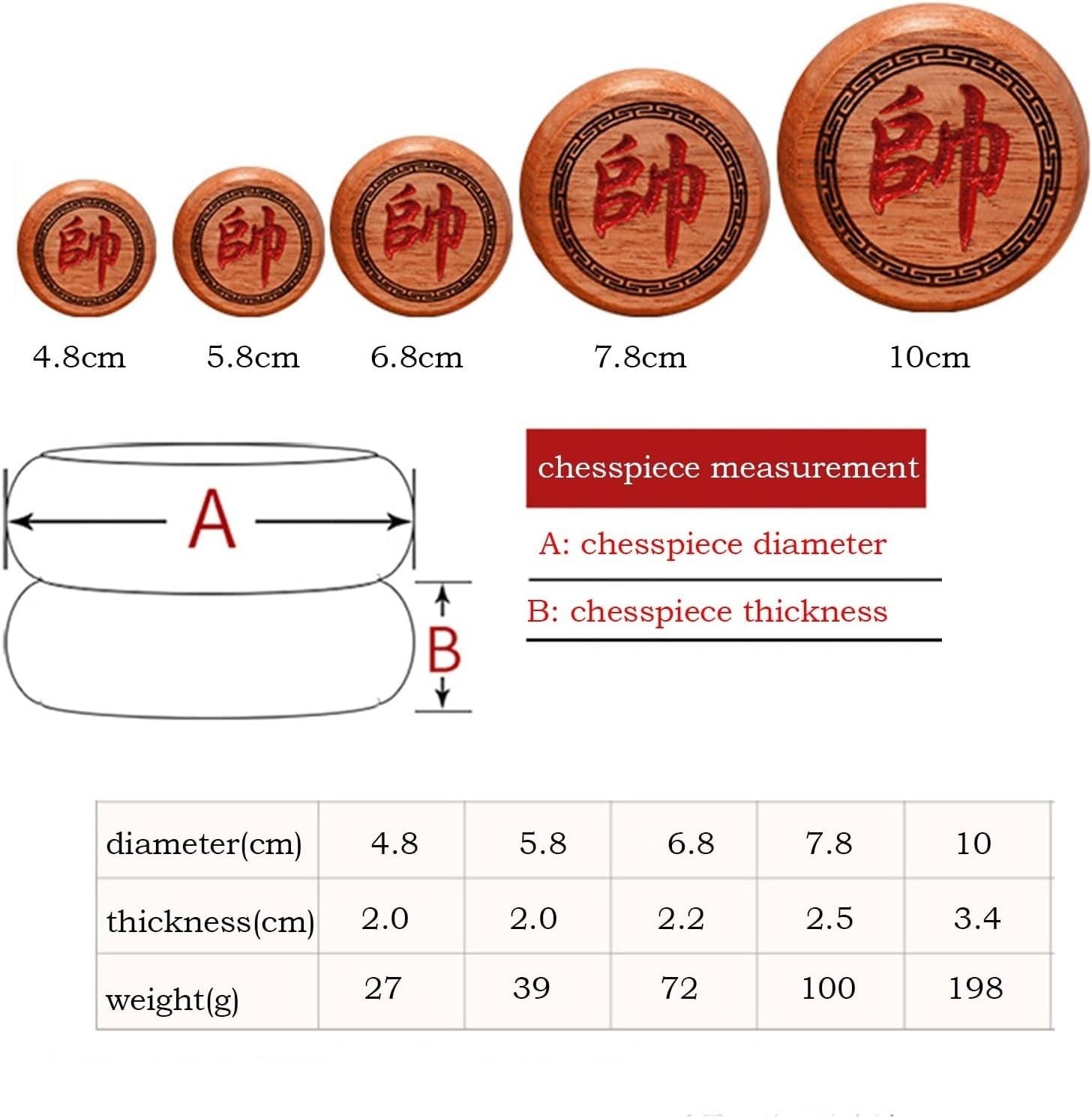 Portable Chinese Chess Xiangqi Set Rosewood Pieces Leather Travel Board