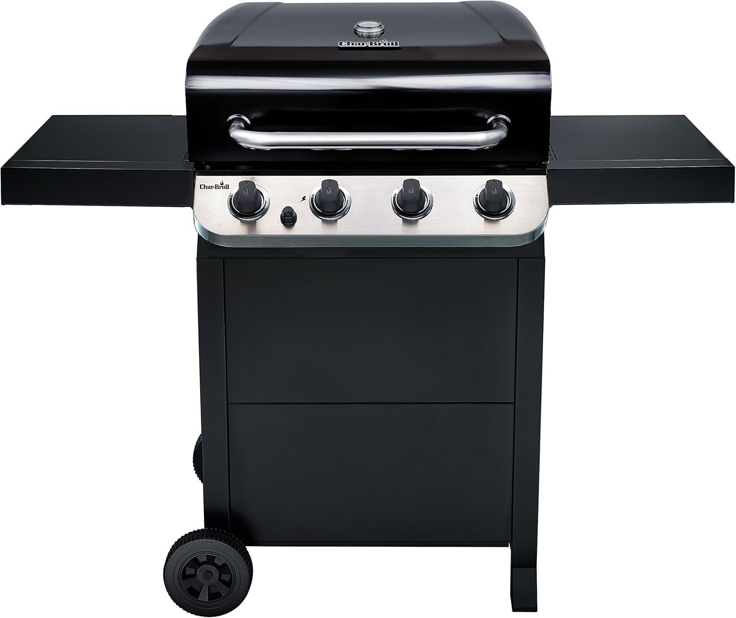4 Burner Gas BBQ Grill with Heavy Duty Cast Iron Grates + Weatherproof Cover