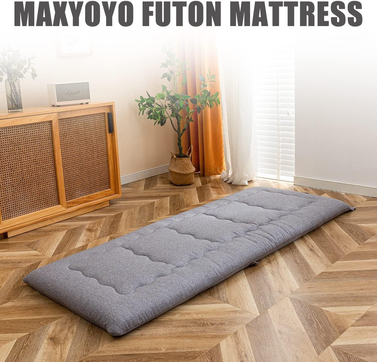 High-Density Foldable Futon Mattress Single Bed Floor Sofa Guest Pad