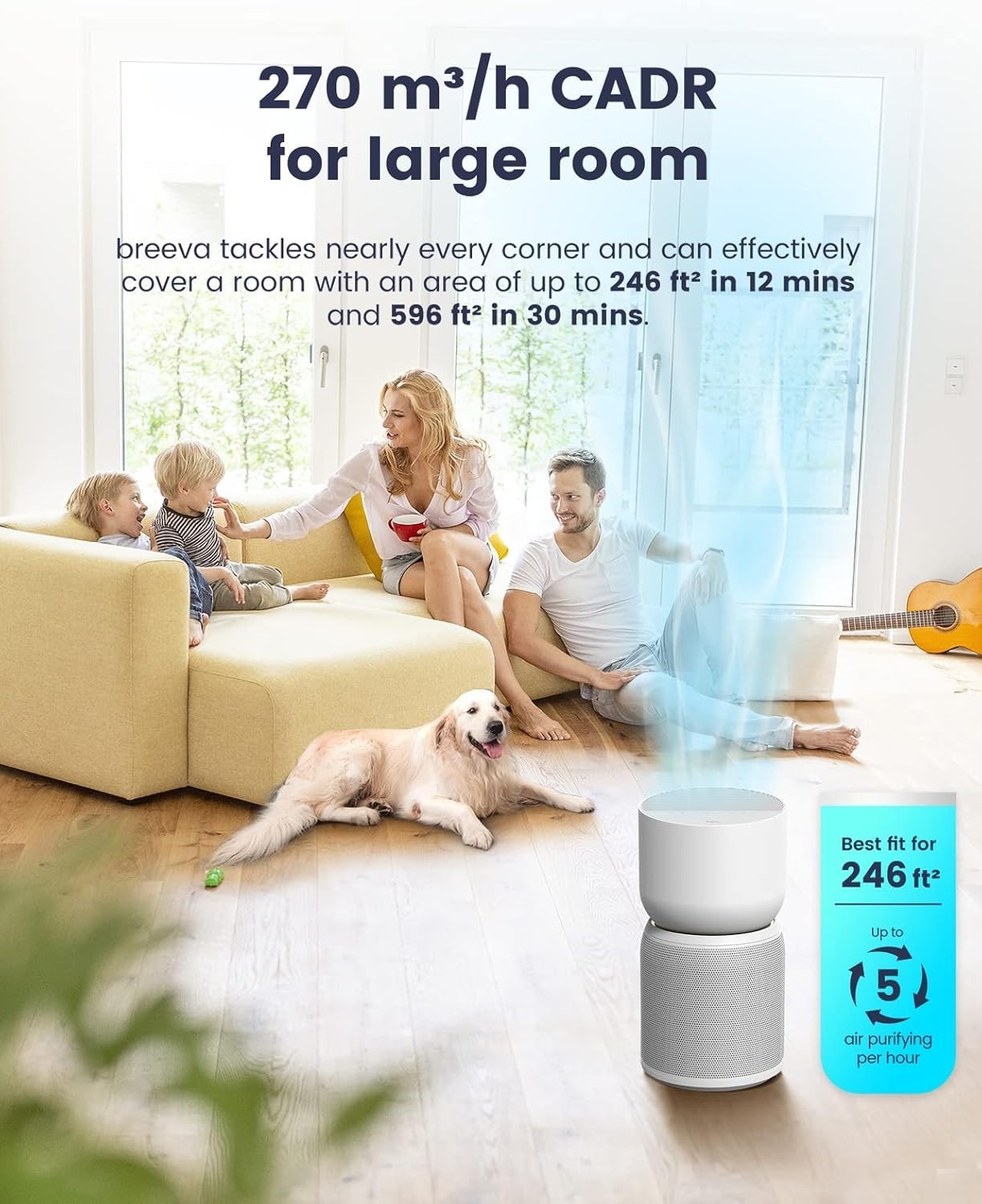 Smart Air Purifier True HEPA H13 App Voice Control 5 Stage Clean