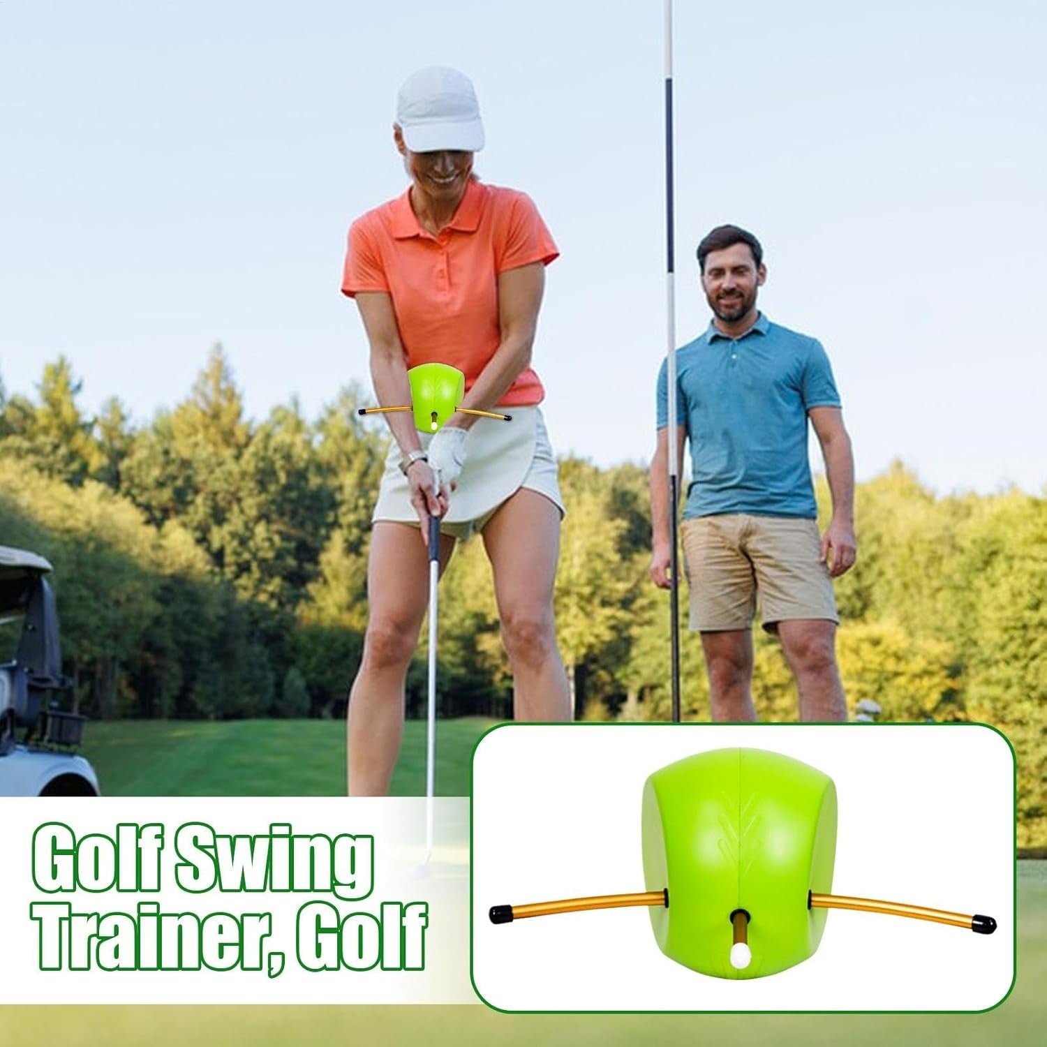 Golf Swing Trainer Ball Connector Arm Alignment Aid