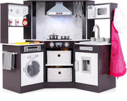Kids Corner Play Kitchen w/ Lights Sounds Running Water Coffee Set