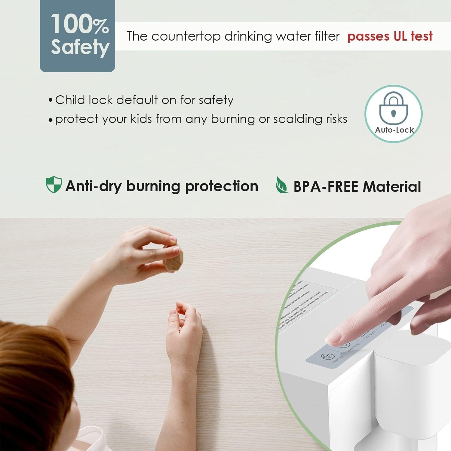 Instant Hot Water Filter Dispenser 3.5L Countertop PFAS Lead Removal