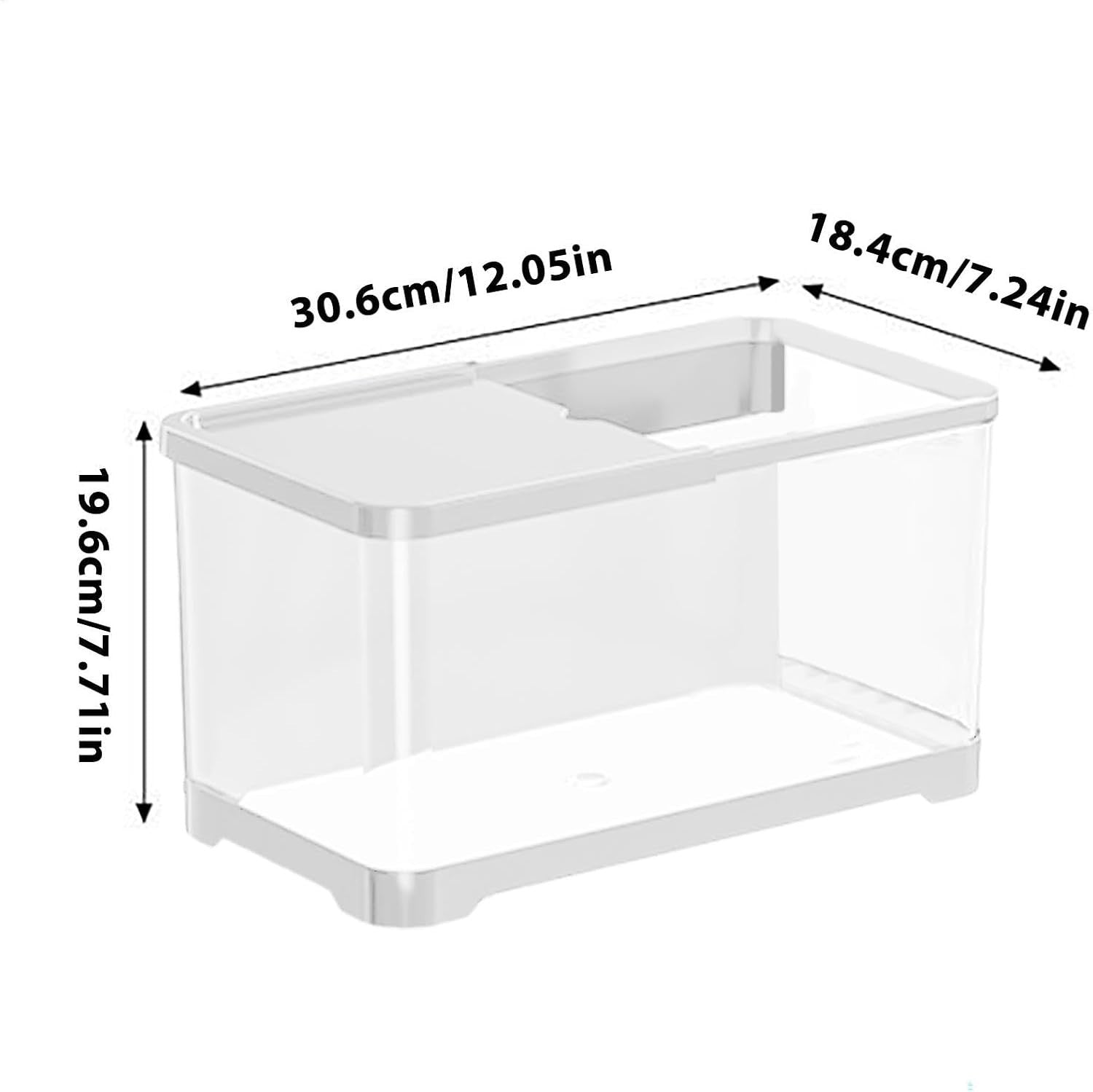 Small Fish Tank Starter Kit | Decorative Aquarium with Basket for Guppy, Shrimp