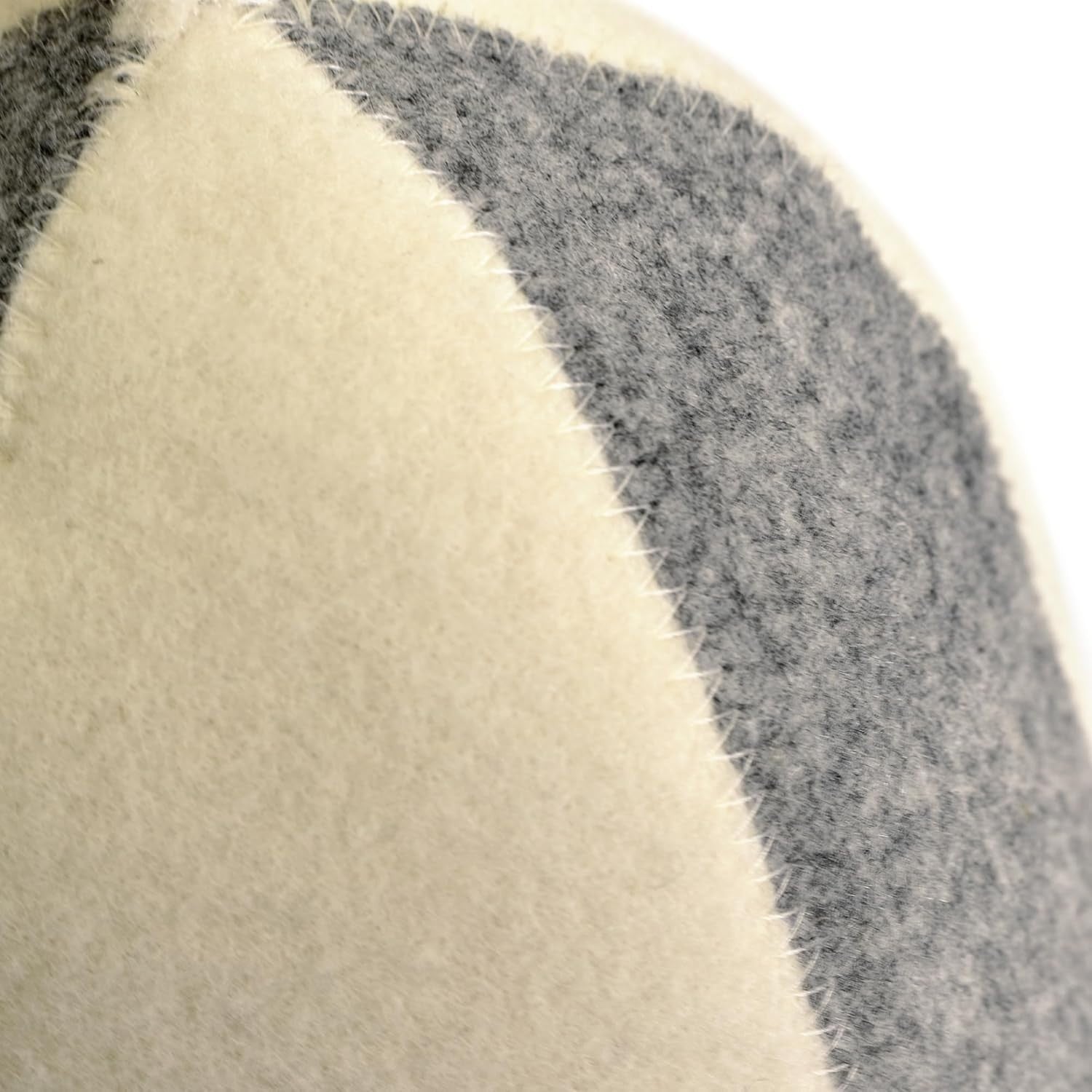 White Grey Sauna Hat – 100% Organic Wool Felt, Heat Protection for Banya
