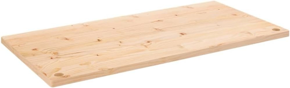 Solid Pine Wood Desk Top 100x50cm Rustic Table Worktop for Home Office