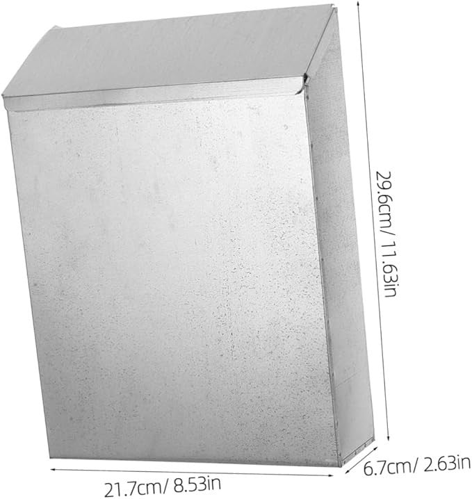 Lockable Wall Mount Mailbox Iron Suggestion Box Secure Feedback Slot Outdoor