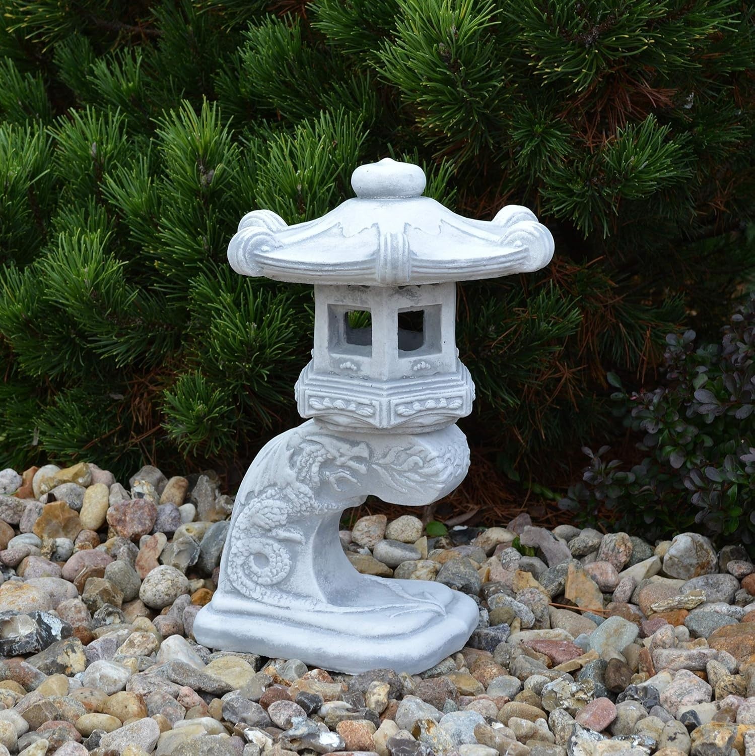 Rankei Japanese Stone Lantern 32 cm – Frostproof Outdoor Garden Decor