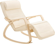 Rocking Recliner Chair w/ Footrest & Headrest – Adjustable, Cushioned Comfort