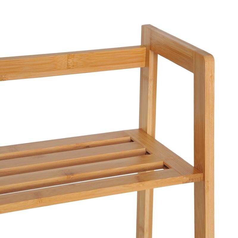 Bamboo 4-Tier Ladder Shelf Bookcase Display Rack for Plants, Towels, Books
