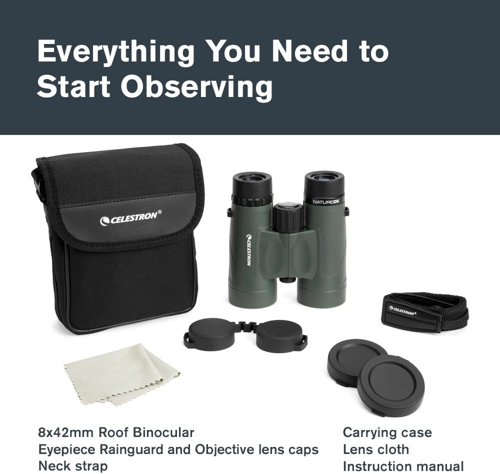 8x42 Waterproof Binoculars HD Wide View Outdoor Birdwatching Hiking Travel