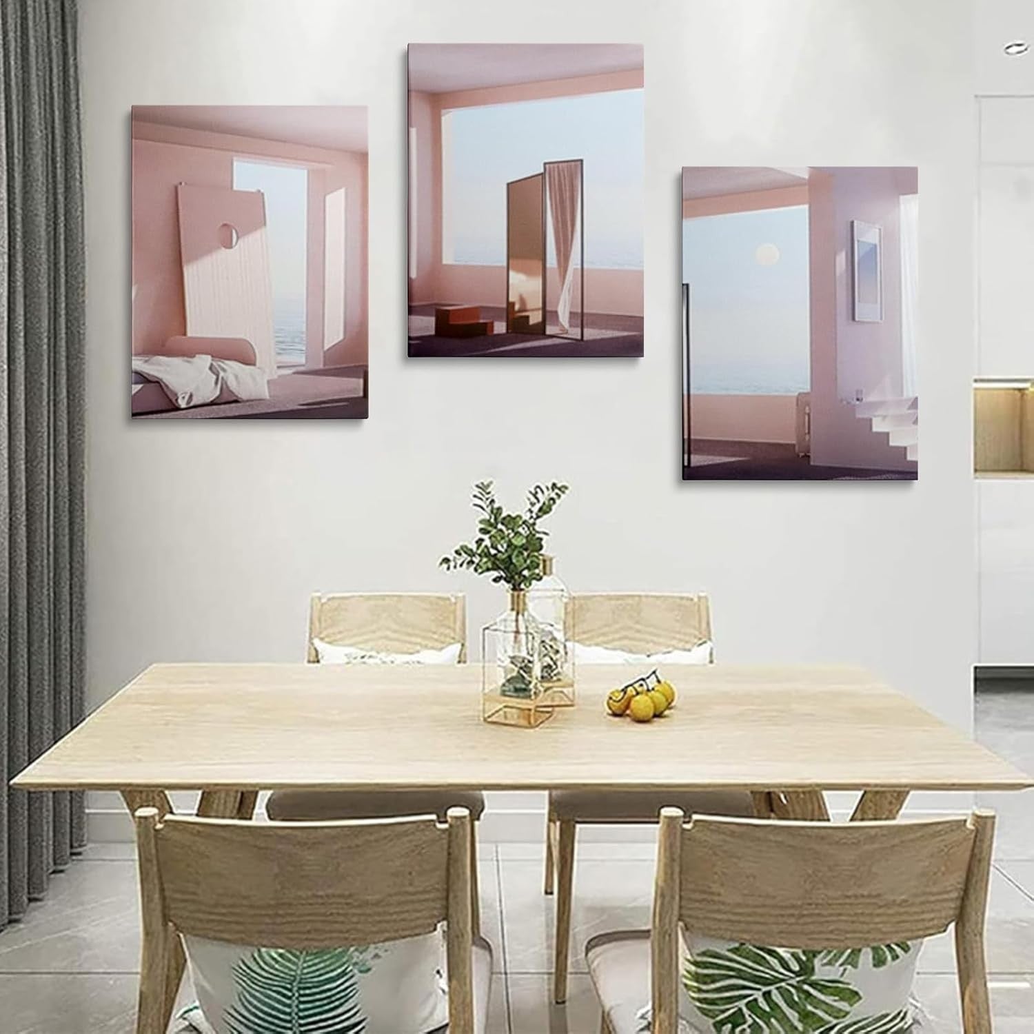 3-Piece Sea Canvas Wall Art Modern Bedroom Aesthetic Prints