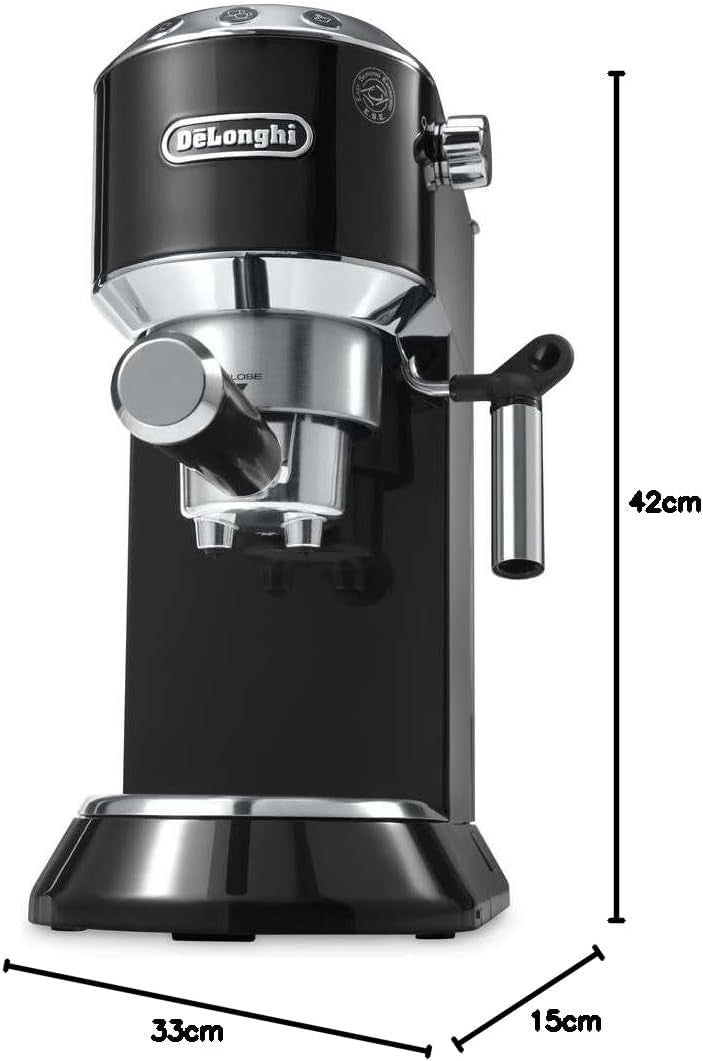15-Bar Espresso Machine with Milk Frother | Fast Heat-Up | Slim 1L