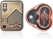 Gold 2pc Metal Fidget Kit Poker Card Triangle Stress Focus Toy
