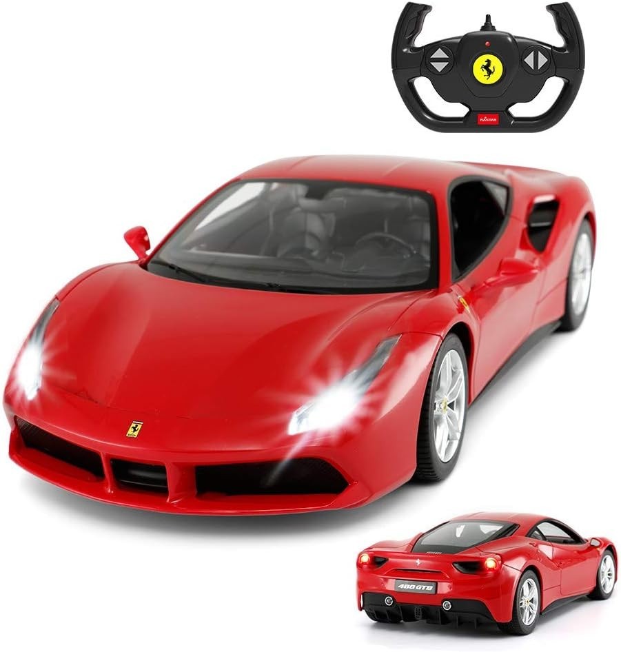 1:14 RC Car – Red 488 GTB Remote Control Toy Car for Kids & Boys