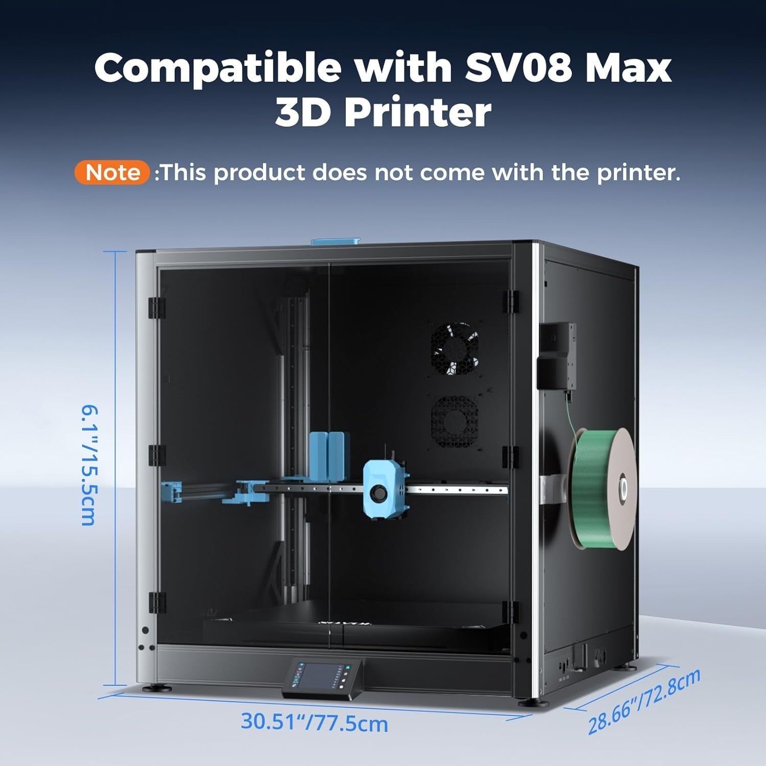 3D Printer MAX Enclosure Metal Tempered Glass Heat Filtration Kit