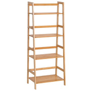 Bamboo 4-Tier Ladder Shelf Bookcase Display Rack for Plants, Towels, Books