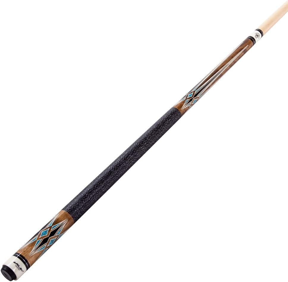 58" Linen Wrap Pool Cue 13mm Maple Shaft American Style w/ Hard Case