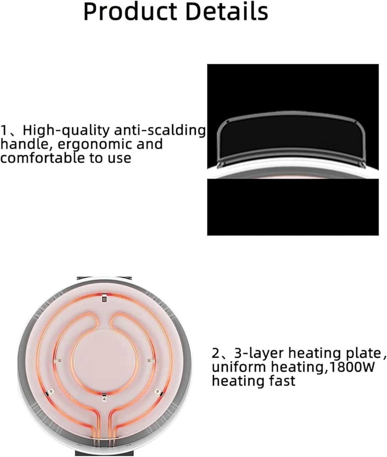 Electric Pizza Oven 2000W | Fast Heat Non-Stick 32cm Pan w/ Temp Control