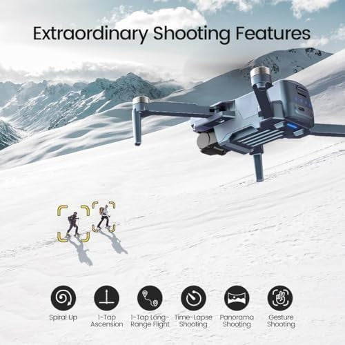 4K GPS Drone w/ 10,000ft Range Brushless Motor 2 Batteries Auto Return Follow Me