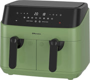 Dual Air Fryer XL 9L Family Size | 8 Presets Healthy Cooking | Sage Green