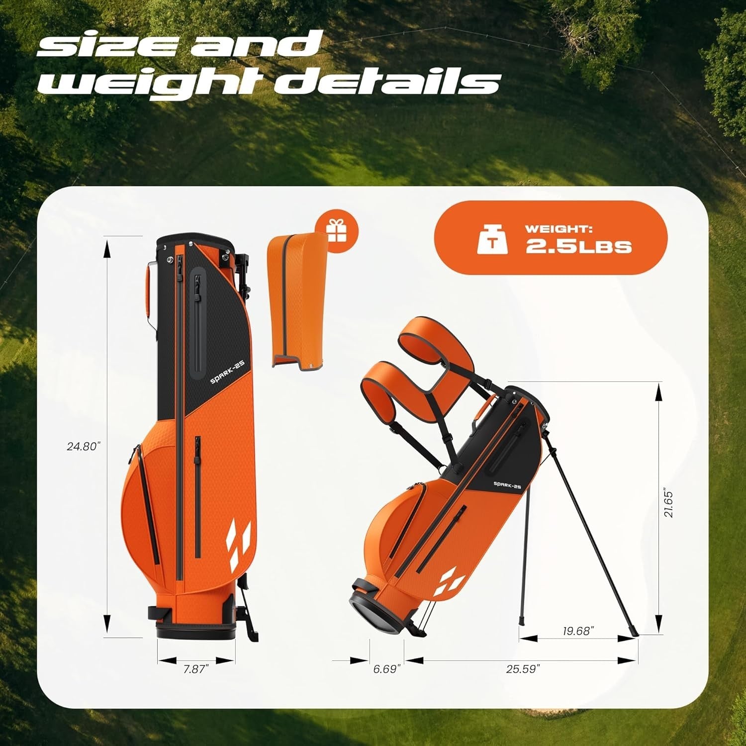 Kids Golf Club Set Ages 6–8 Right Hand Junior Stand Bag Driver Hybrid