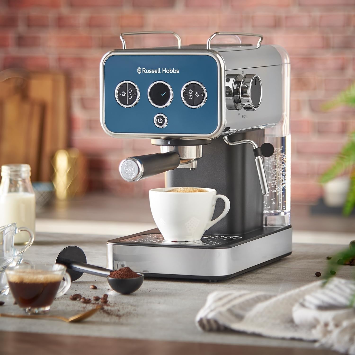 15 Bar Espresso Coffee Maker Frother 1.1L Tank Latte Cappuccino Machine Steel