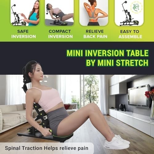 Mini Inversion Table 330lb Compact 44.5x43.2x31cm Steel