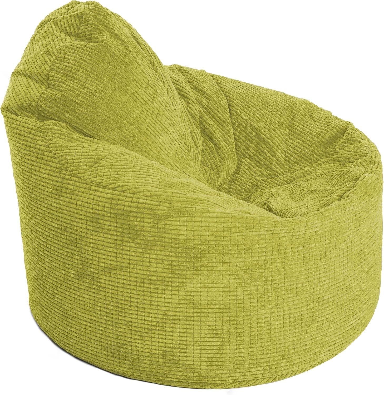Monster Corduroy Bean Bag Chair Lime XL Soft Lounge Seat Adult Kids