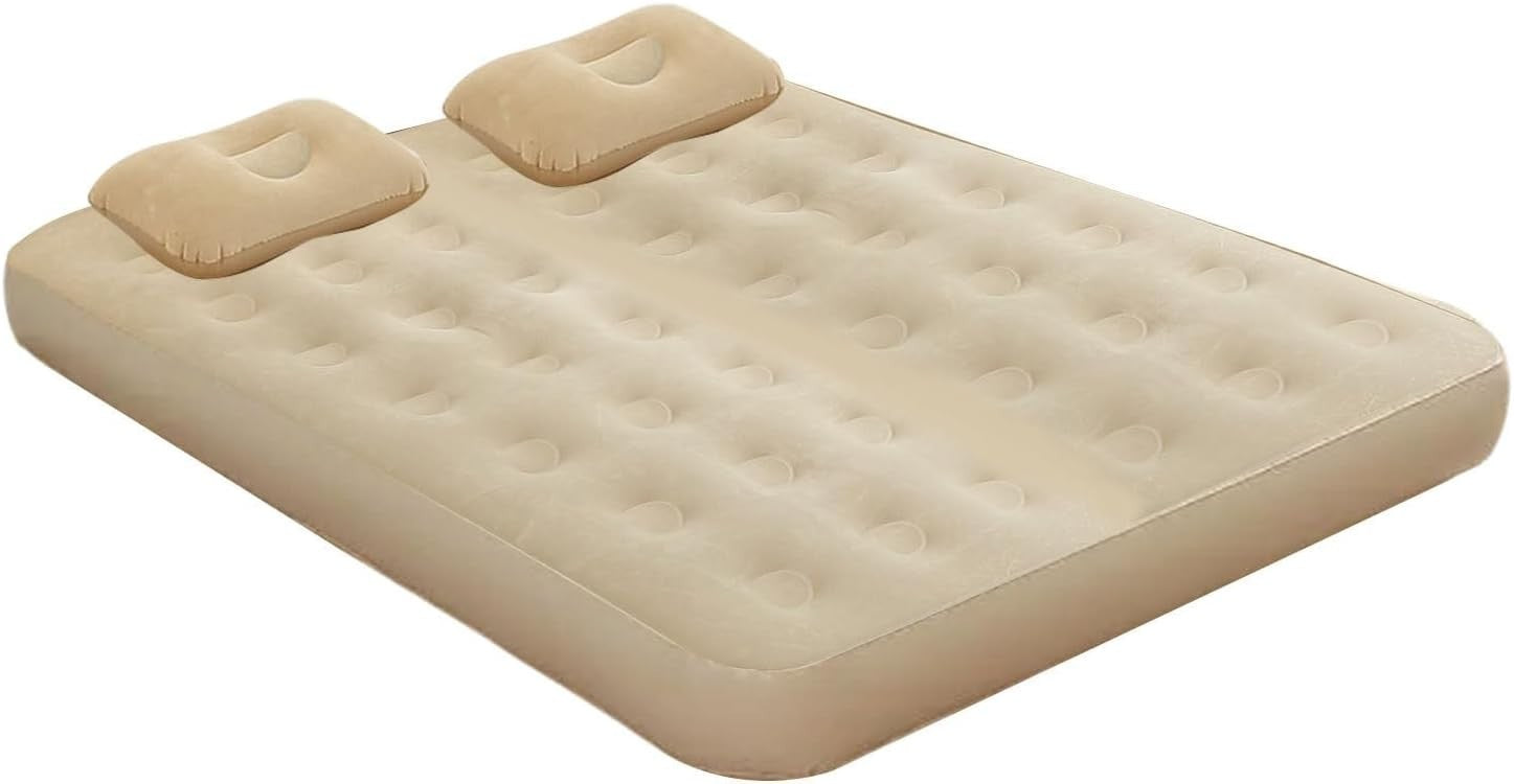 Inflatable Air Bed with Built-in Pump | Foldable Camping & Guest Mattress