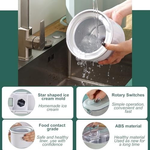 Soft Serve Ice Cream Maker 1L | Compact Countertop Dessert Machine