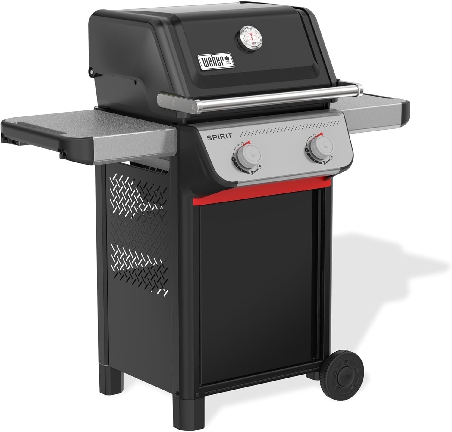 2 Burner Gas BBQ Grill with Snap-Jet Ignition, Warming Rack & Side Shelves