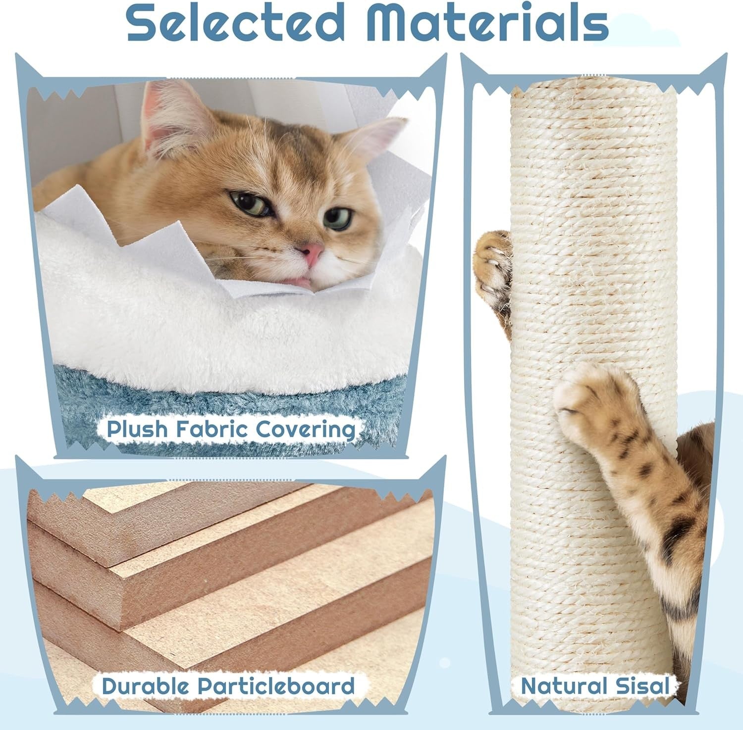 184cm Tall Cat Tree Tower Multi-Level Condo Scratching Posts Large Cats