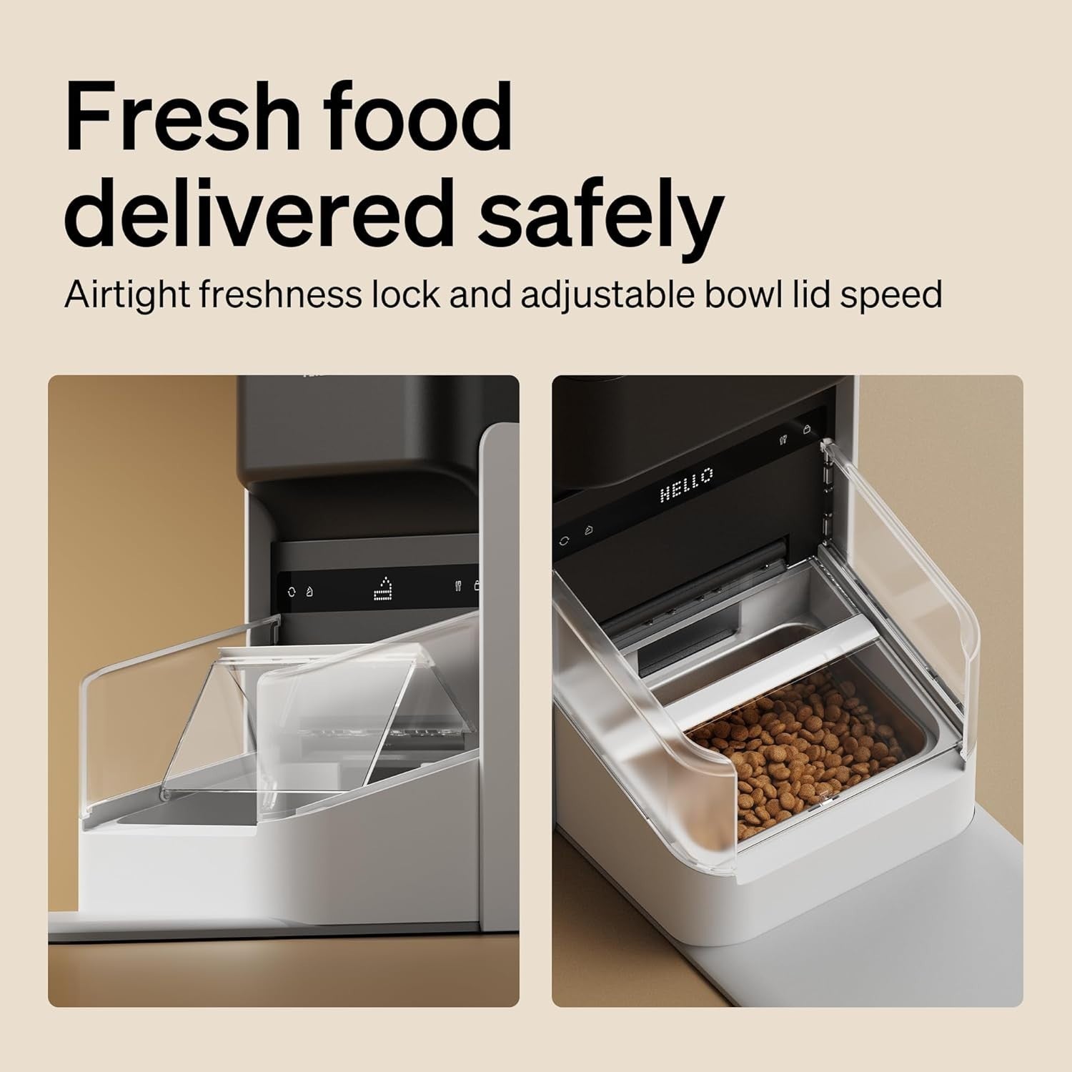 RFID Automatic Cat Feeder WiFi App Control 3L Selective Access White