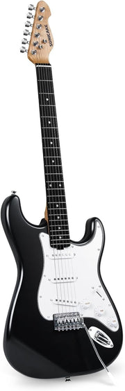 Full Size 39" Electric Guitar SSS Tremolo Bridge Black