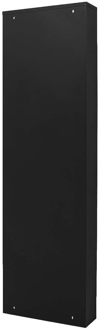 Slim 5-Drawer Shoe Cabinet Black– Space-Saving Metal Tilt Rack 170x50x15cm