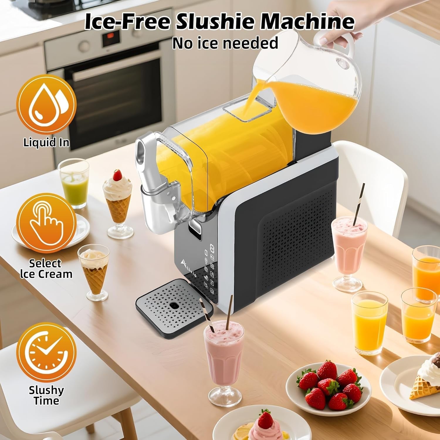 Frozen Drink Slush Machine 2L Cocktail Smoothie Iced Coffee Maker