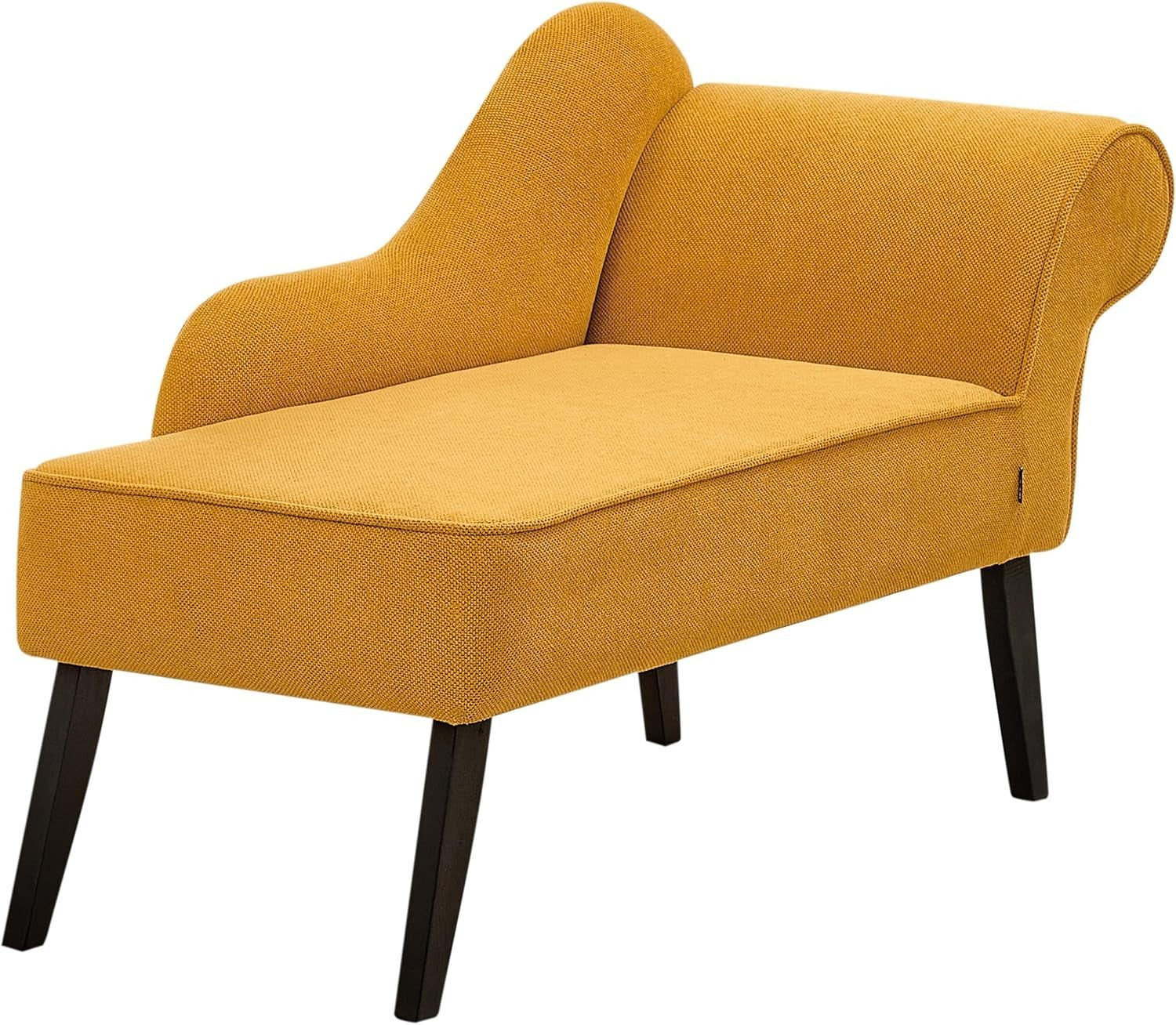 Mustard Yellow Right Hand Chaise Lounge | Vintage Style + Soft Upholstery