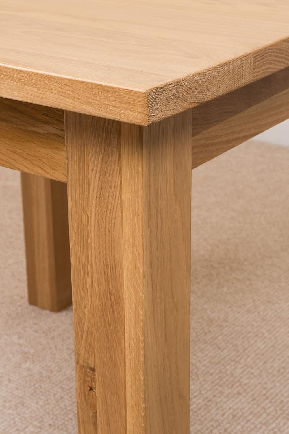 90x90cm Oak Dining Table Set 4 Chairs Brown Ladder Back Solid Wood