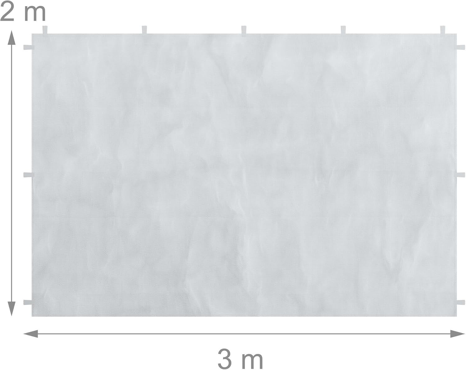 Gazebo Side Panels 3pc Set 2x3m Waterproof Party Tent Walls w/ Window White