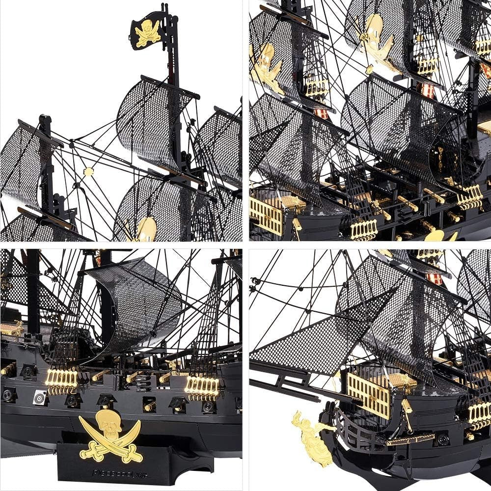 3D Metal Pirate Ship Puzzle Model – Durable DIY Craft for Adults & Teens