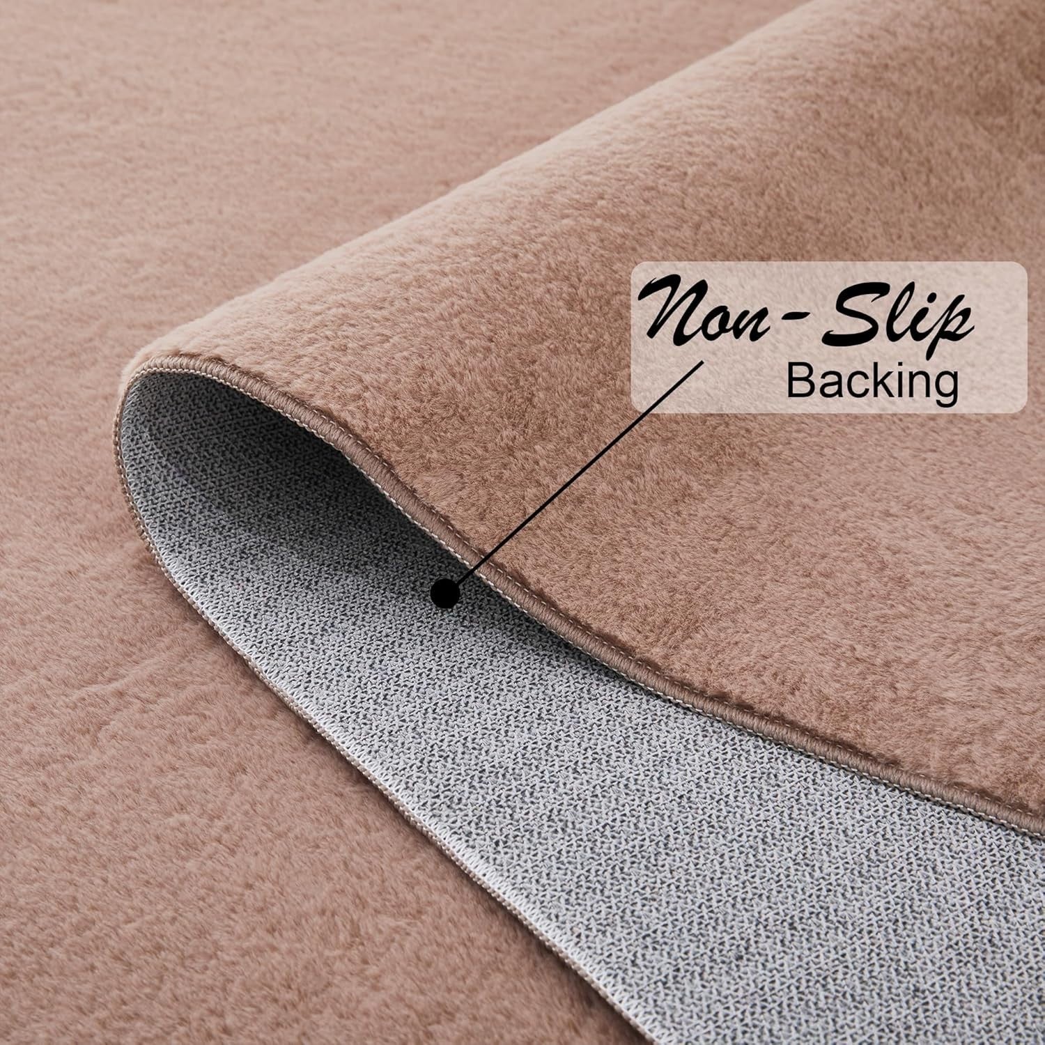 Fluffy Mink Faux Fur Rug Soft Washable Bedroom Living Room Carpet 120x170cm
