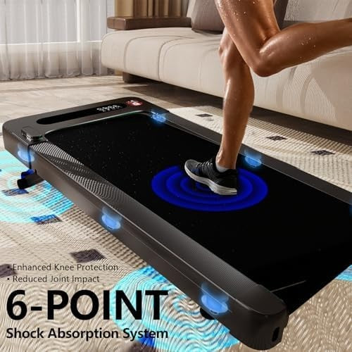 Walking Pad Treadmill 10% Auto Incline 2.5HP Under Desk Quiet Smart App Routes