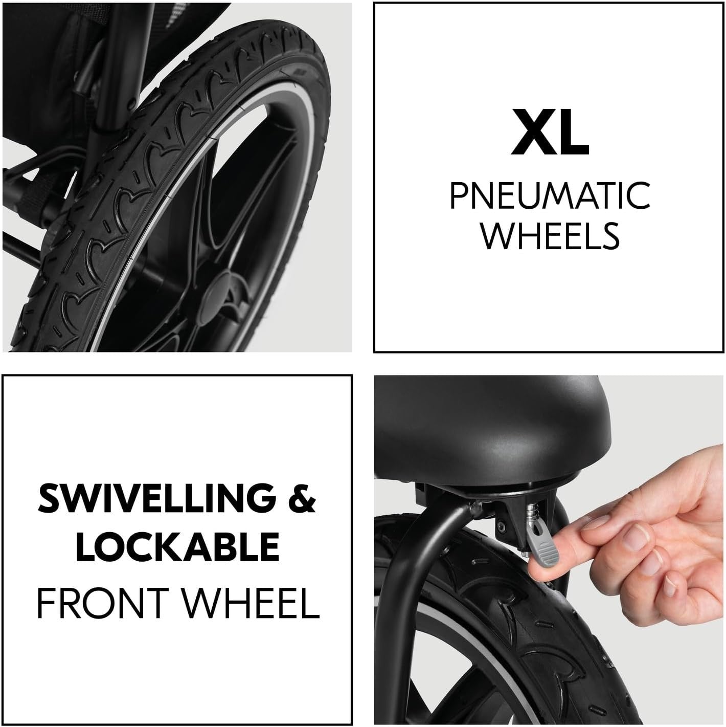 All Terrain Baby Pushchair XL Air Wheels Reclining From Birth 22kg Raincover