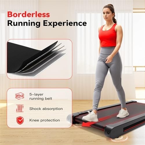 4-in-1 Vibration Walking Pad Under Desk Treadmill with Incline & App