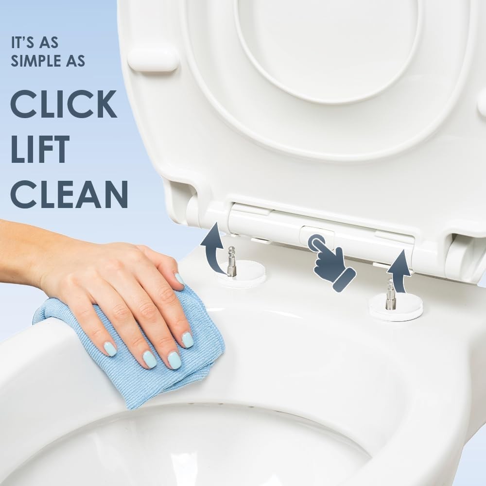 Family Toilet Seat Thermoplastic Child Insert Easy Clean Quick Release