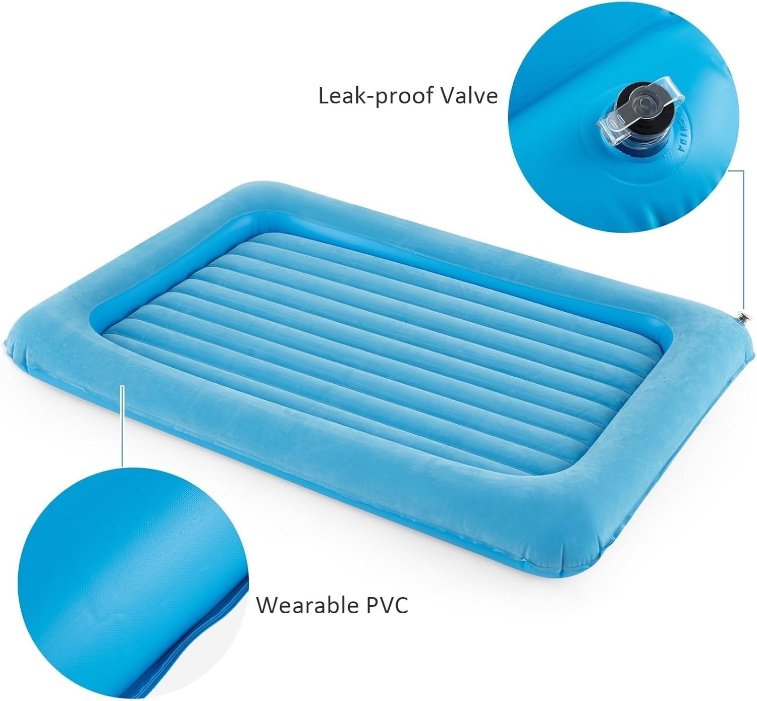 Kids Inflatable Travel Bed with Electric Pump | Portable Air Mattress for Campin